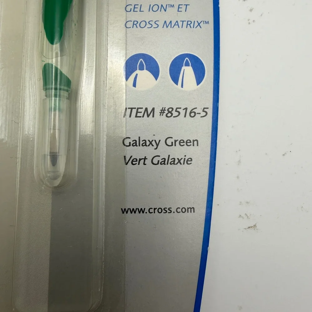 Cross Gel Ink Refill 8516-5 Galaxy Green Ion‎ Matrix NOS Sealed